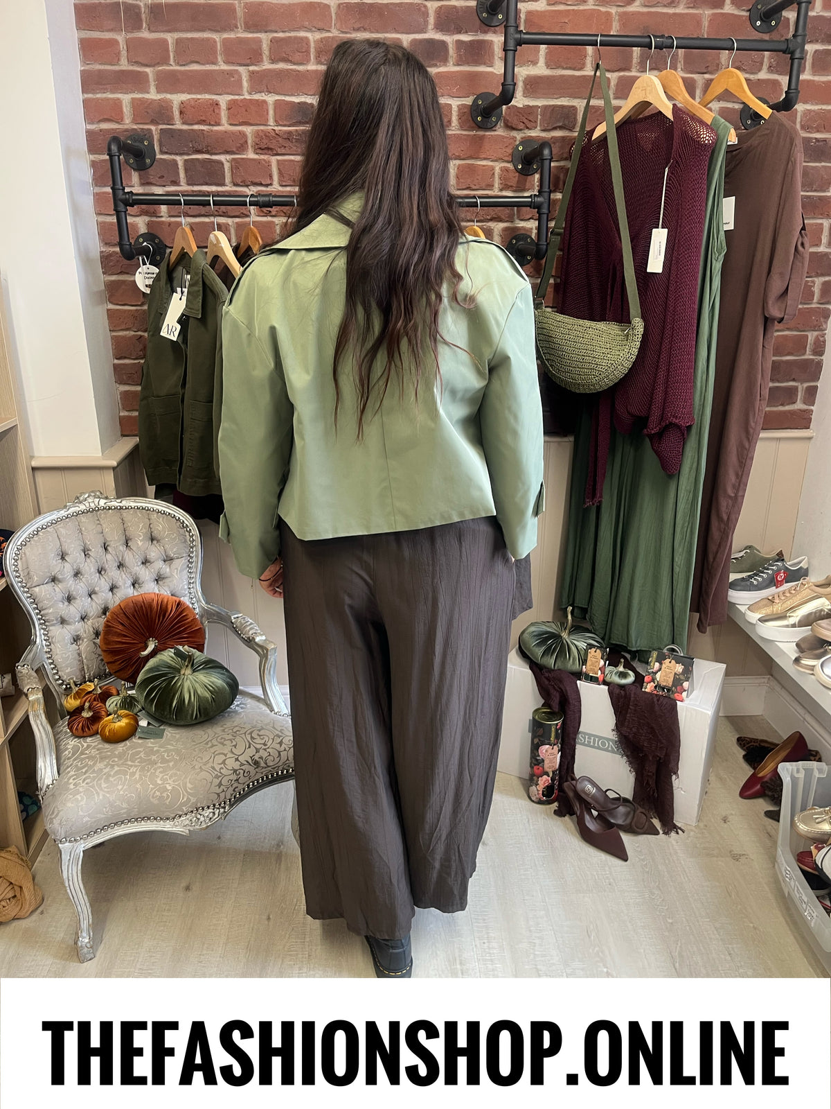 Jamie khaki trench jacket 8-16