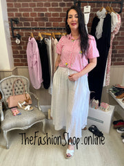 Harper white linen funky trousers 8-16