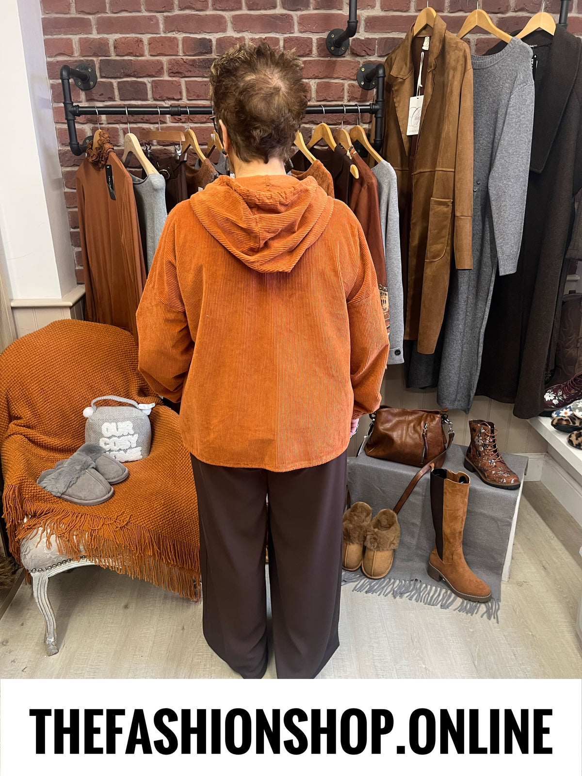 Margot rust jumbo cord jacket 16-22