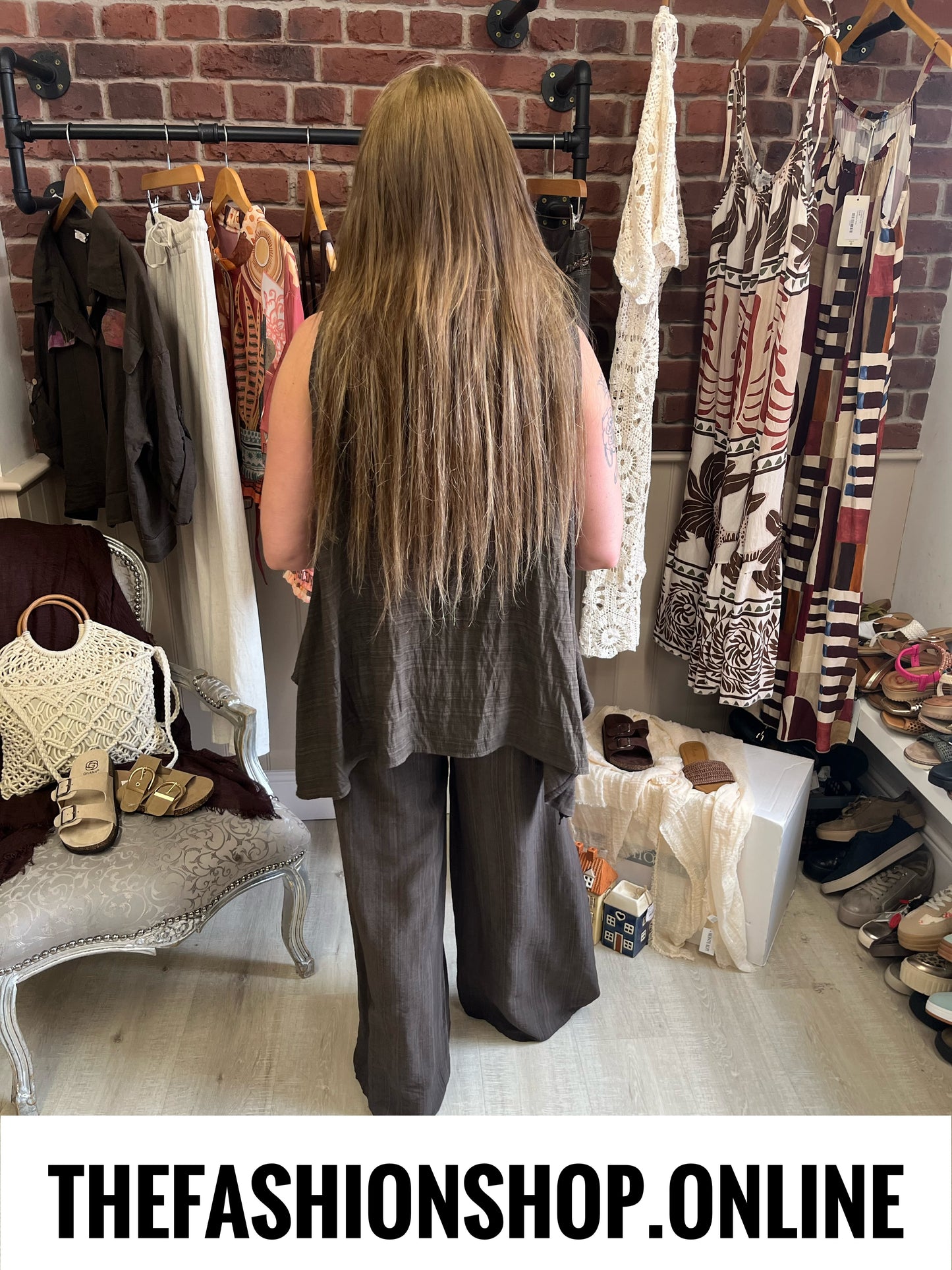 Maisie brown dipped hem top 10-16