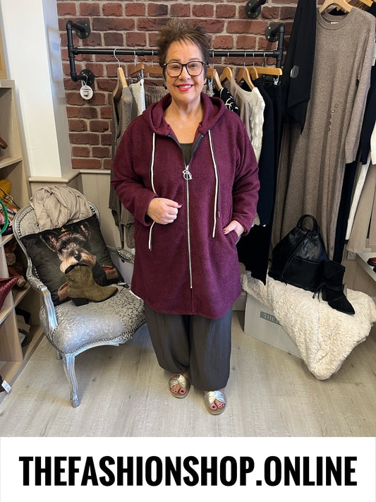 The Mila Coat in Wine 16-22