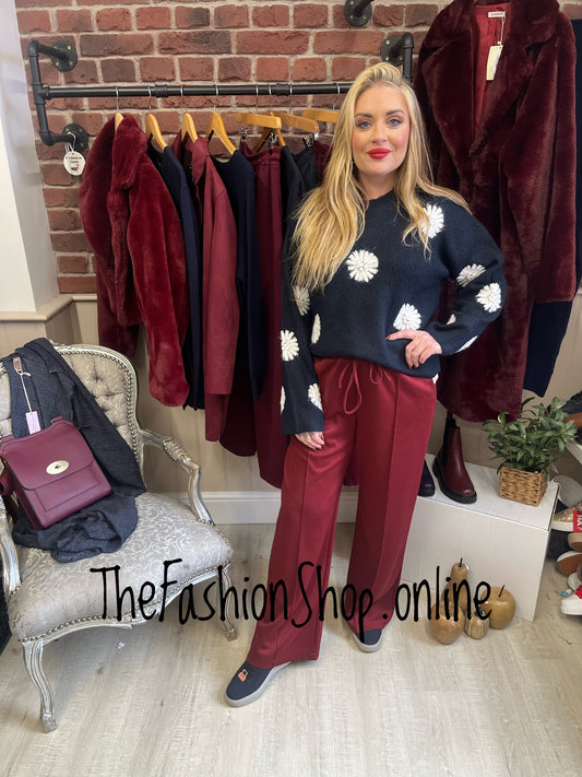 Layla navy and cream jumper sizes 10-16