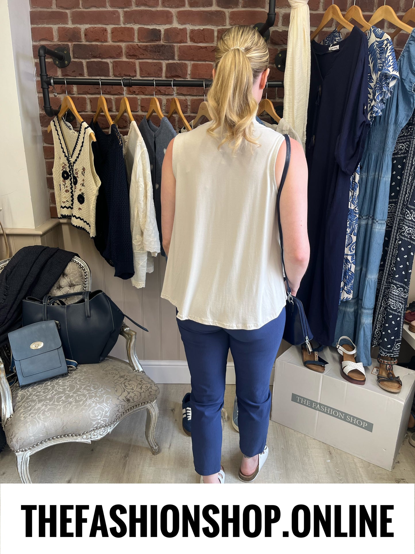 Dakota beige V neck top 8-14