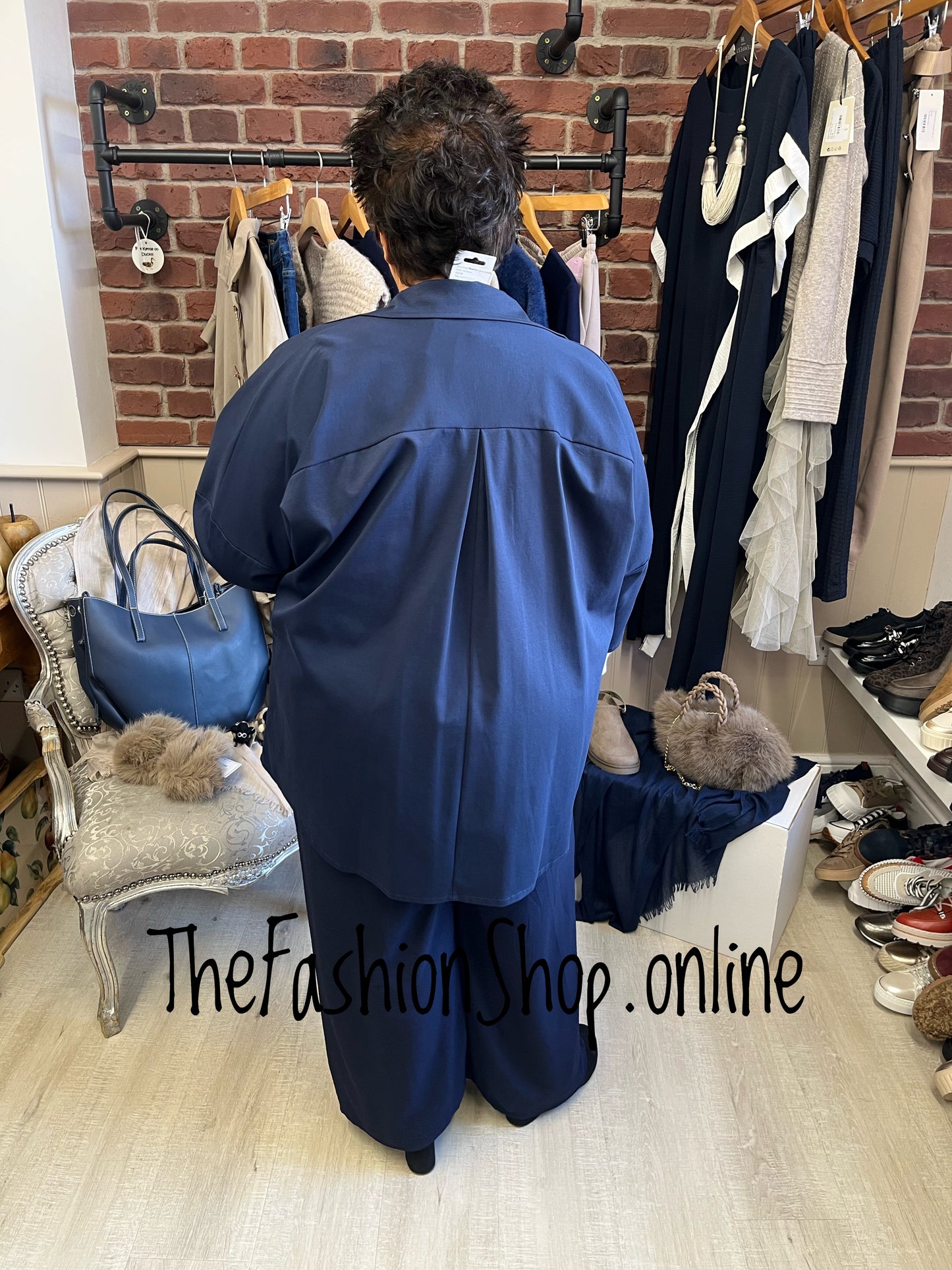 Dana navy relaxed fit shirt 14-20