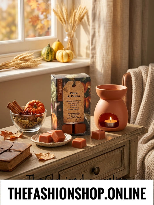 Candlelight pack of 8 wax melts Flora and Fauna Spiced Pumpkin and Cardamom