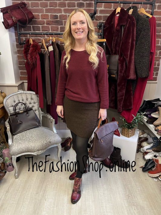 Isla Pencil skirt in Chocolate Brown 8-14