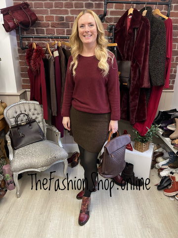 Isla Pencil skirt in Chocolate Brown 8-14