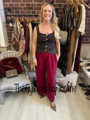 Christa brown knitted vest 8-12