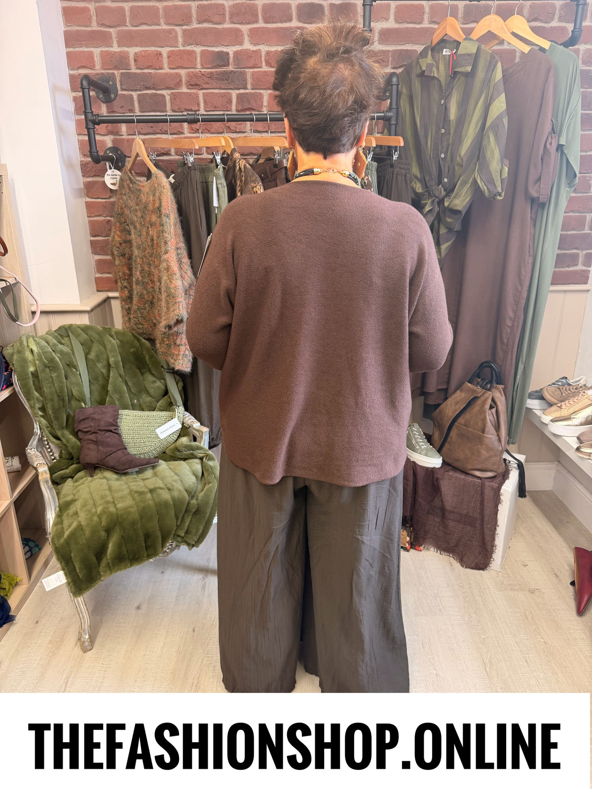 Esme chestnut brown  soft jumper 16-22