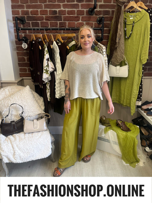 Sammy beige fine knit top 10-20