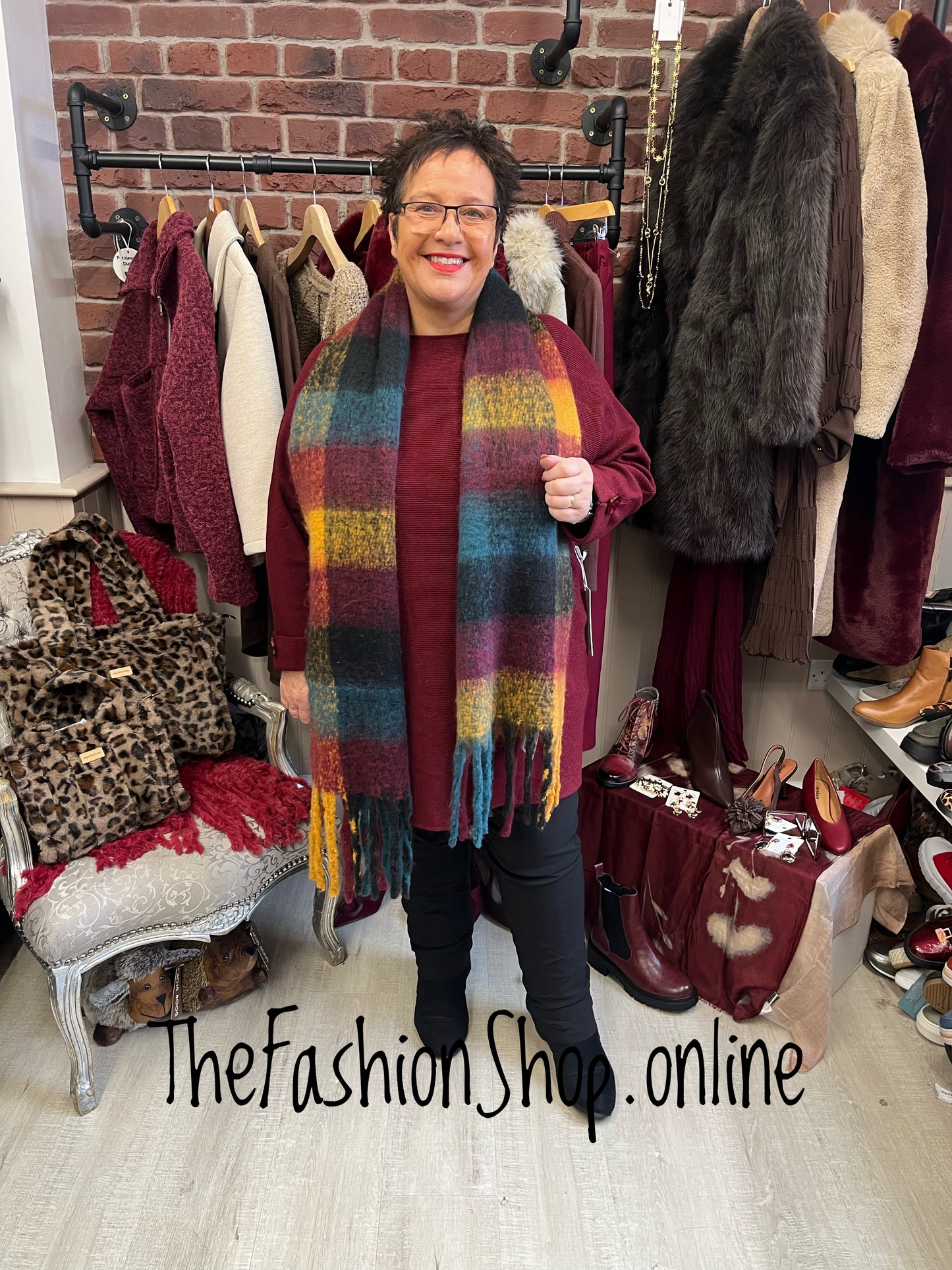 Isla wine ribbed jumper 16-24