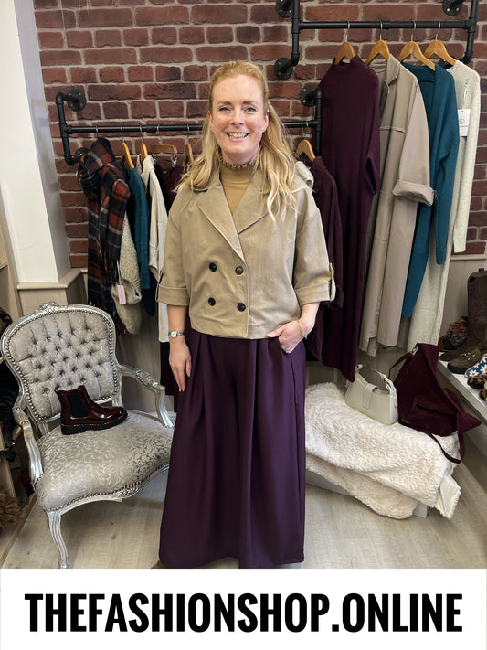 Zena camel double breasted jacket 8-16