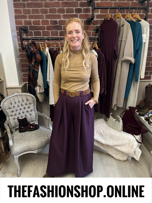 Carla damson wide leg trousers 12-18