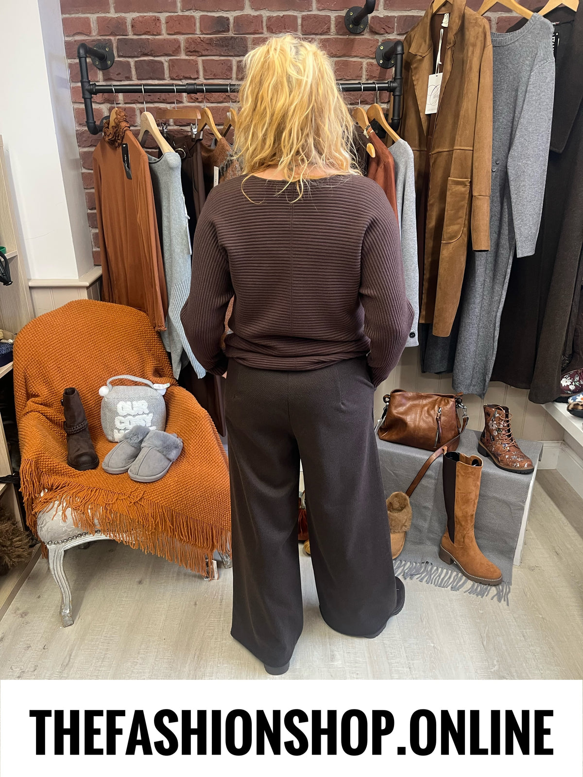 Libby brown ribbed jumper 8-16