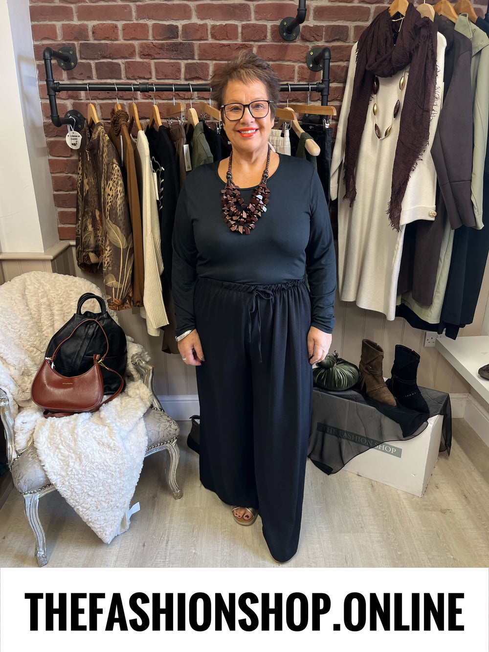 Tia black long sleeve layering top 12-18