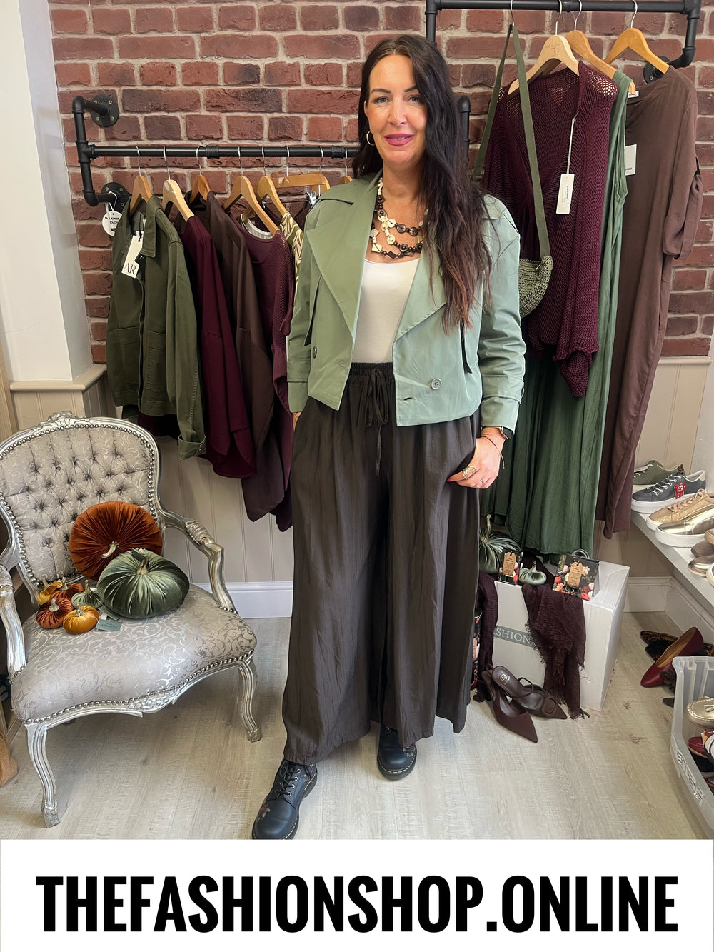 Jamie khaki trench jacket 8-16