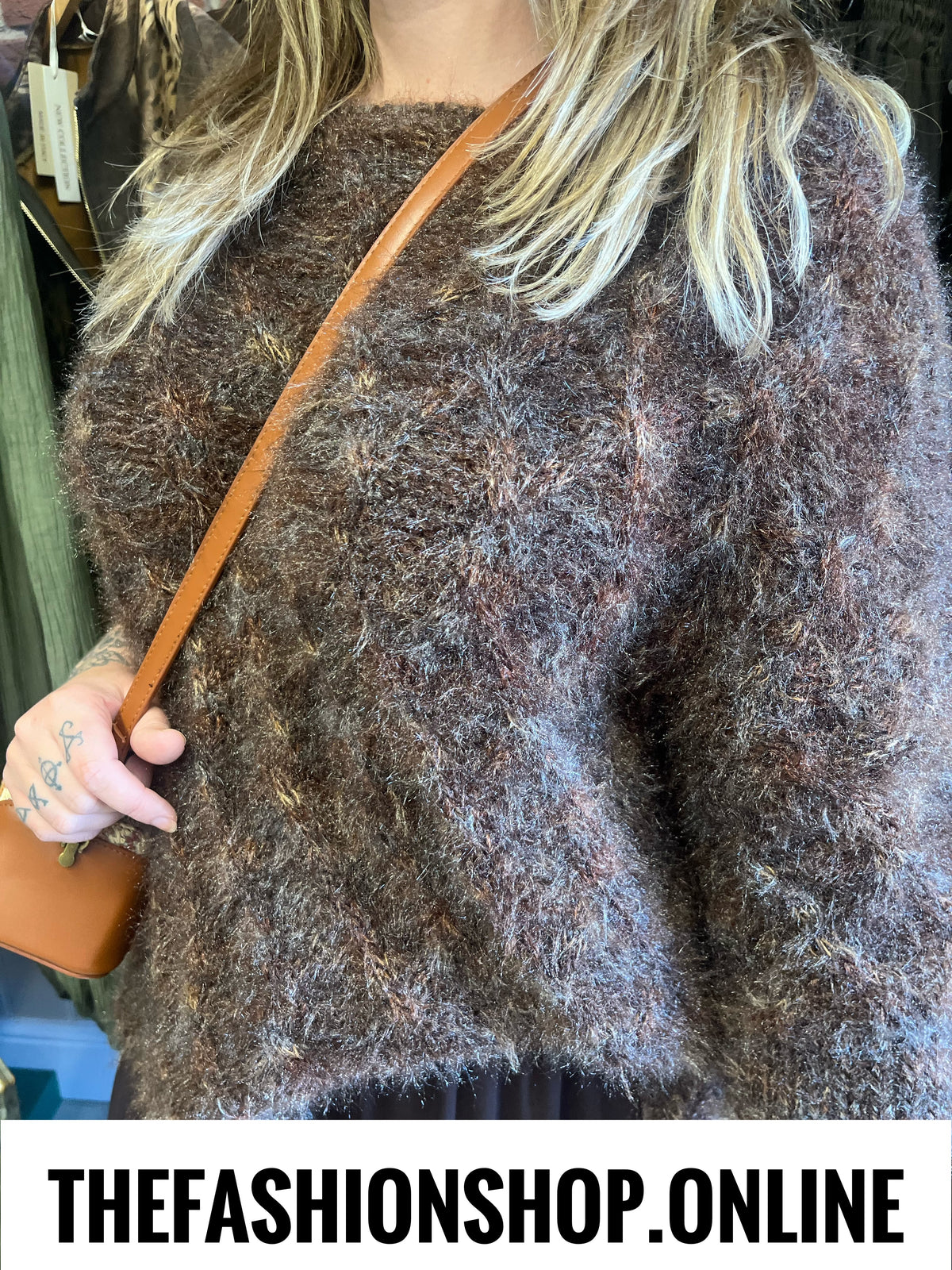 Stevie brown flecked jumper 10-18