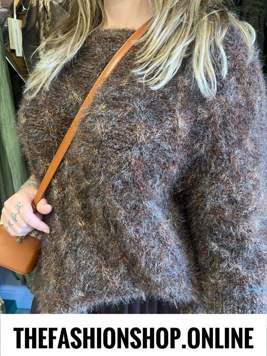 Stevie brown flecked jumper 10-18