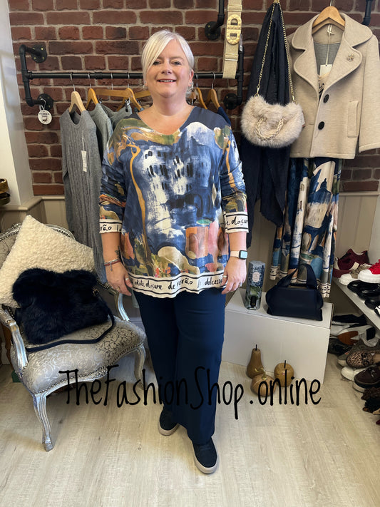 Parisian navy fine soft knit jumper 16-22