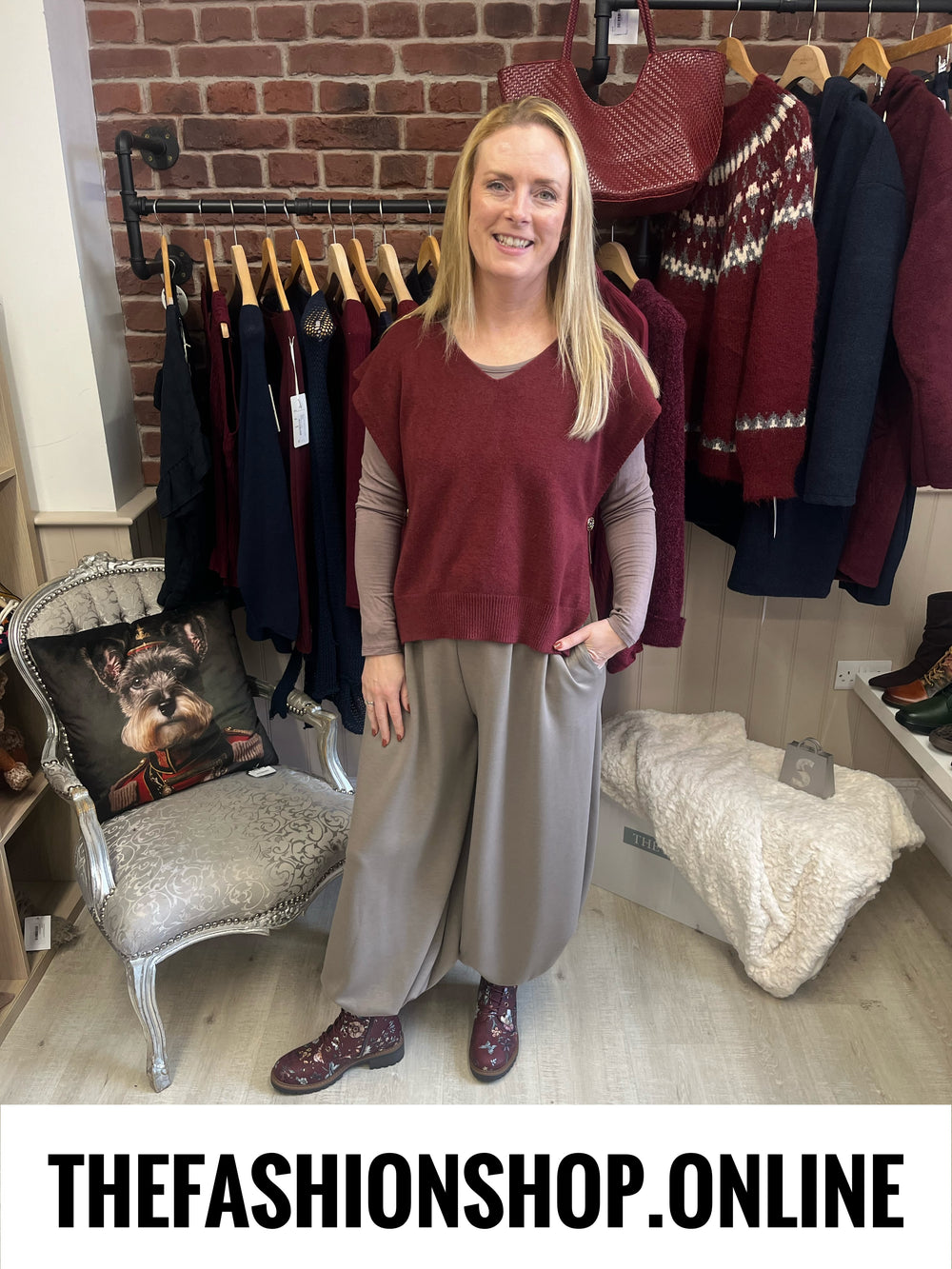 Celia wine layering knit 8-16
