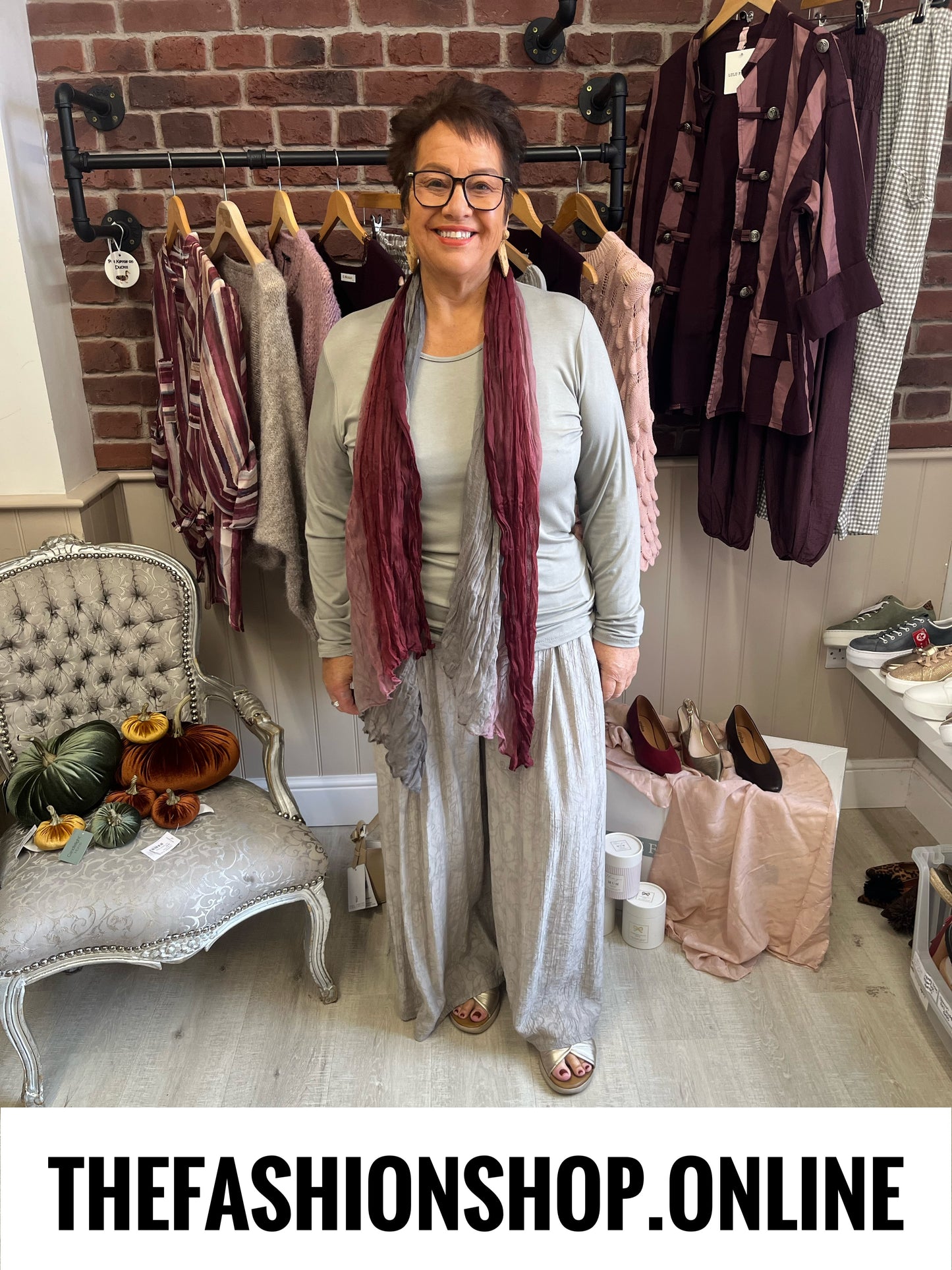 Carmen mocha long sleeve layering top 14-20