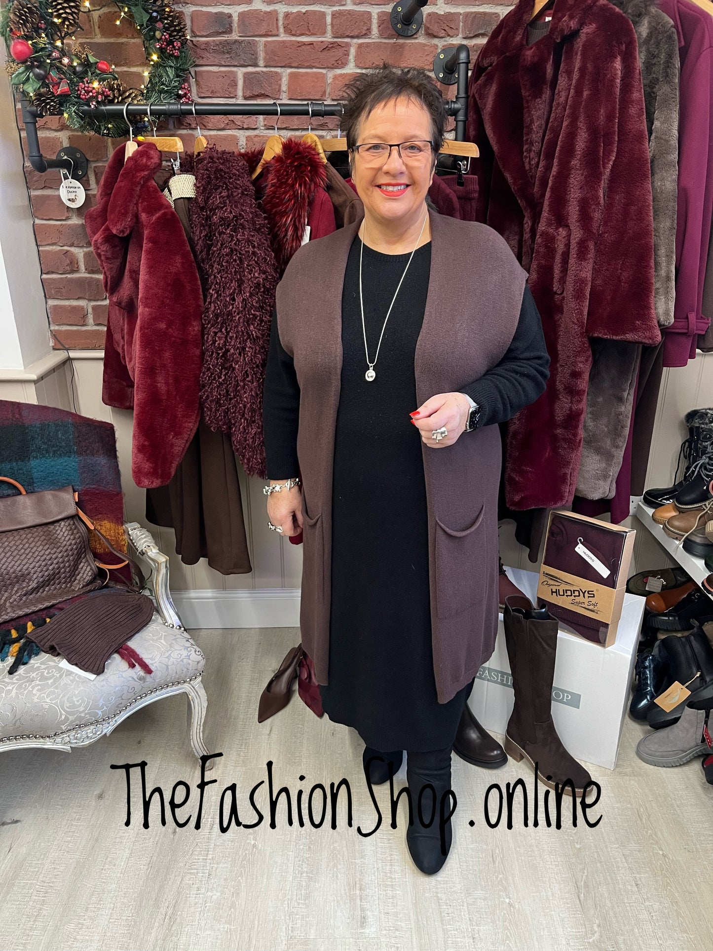 Milan Brown Longline Waistcoat 8-20