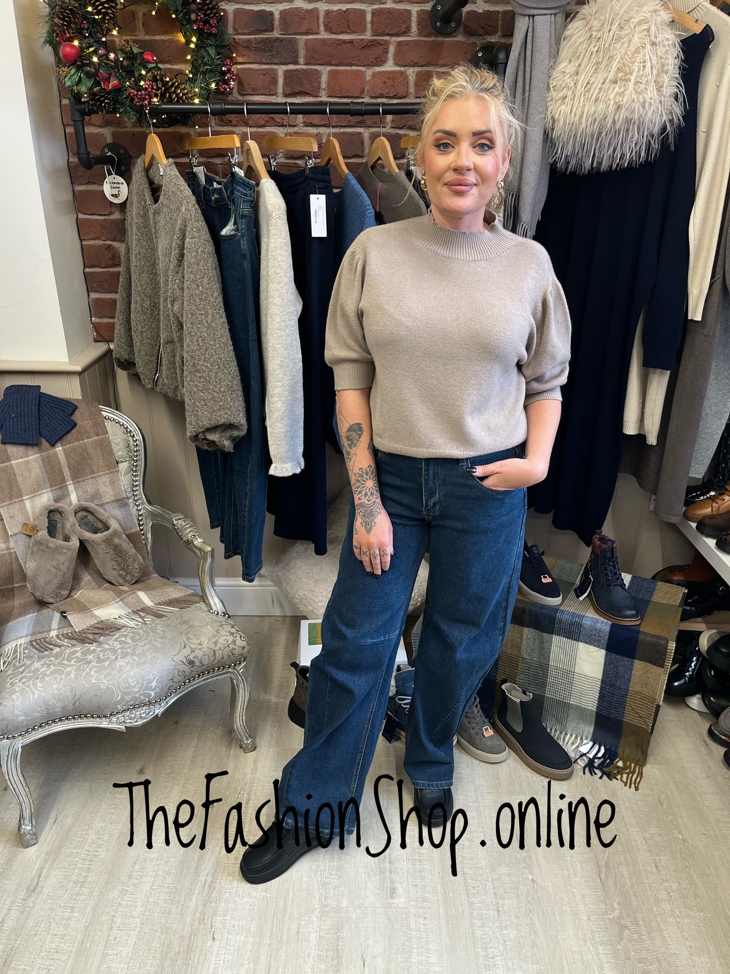 Milan Mocha Short Sleeve Turtle Neck Knit 8-16