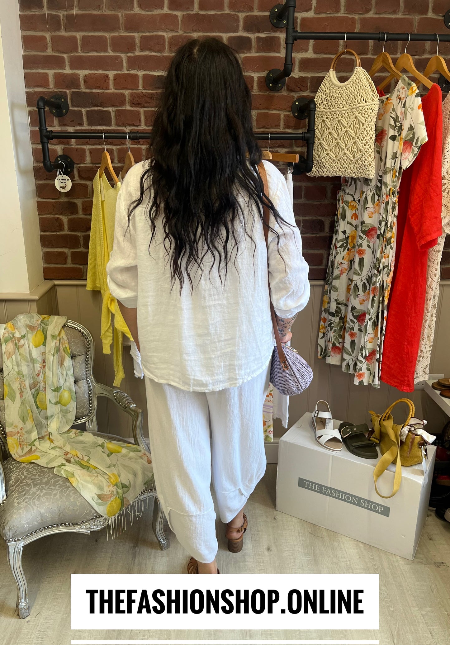 Nadine white linen shirt/jacket 10-16