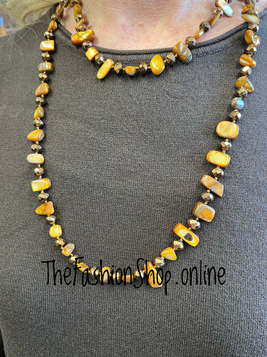Tan Gems Necklace