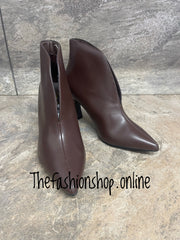 Saskia brown heeled ankle boots sizes 3-8 (36-41)