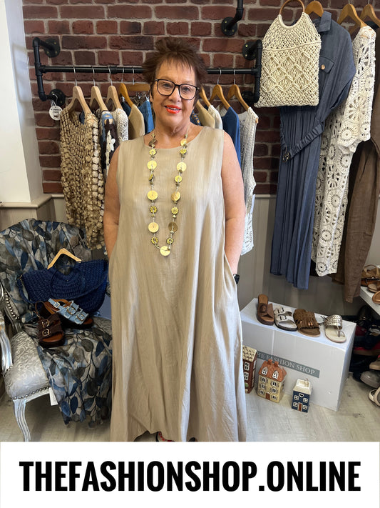 Athena camel maxi dress 14-22