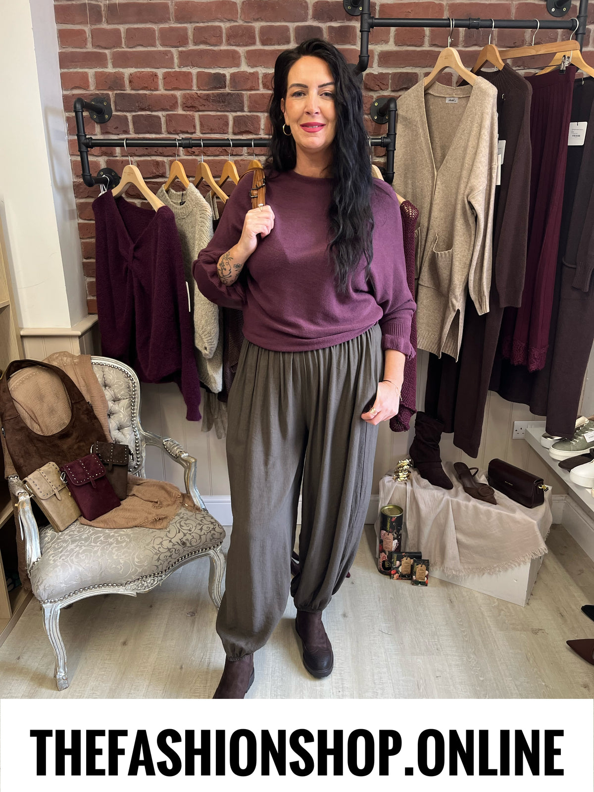 Della mulberry frill cuff jumper 8-16