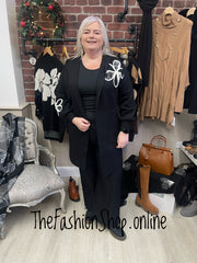 Bridget black hooded coatigan 12-18