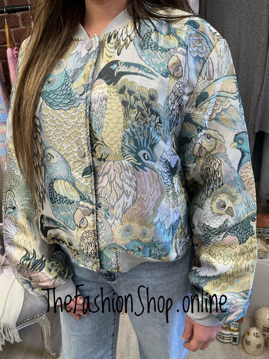 Vivian birds tapestry jacket 8-14
