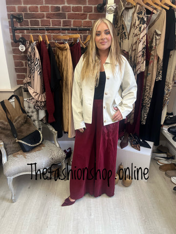 Jocelyn cream faux leather box jacket sizes 8-14 and 14-18