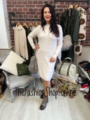 Esther cream cashmere mix jumper dress 12-16