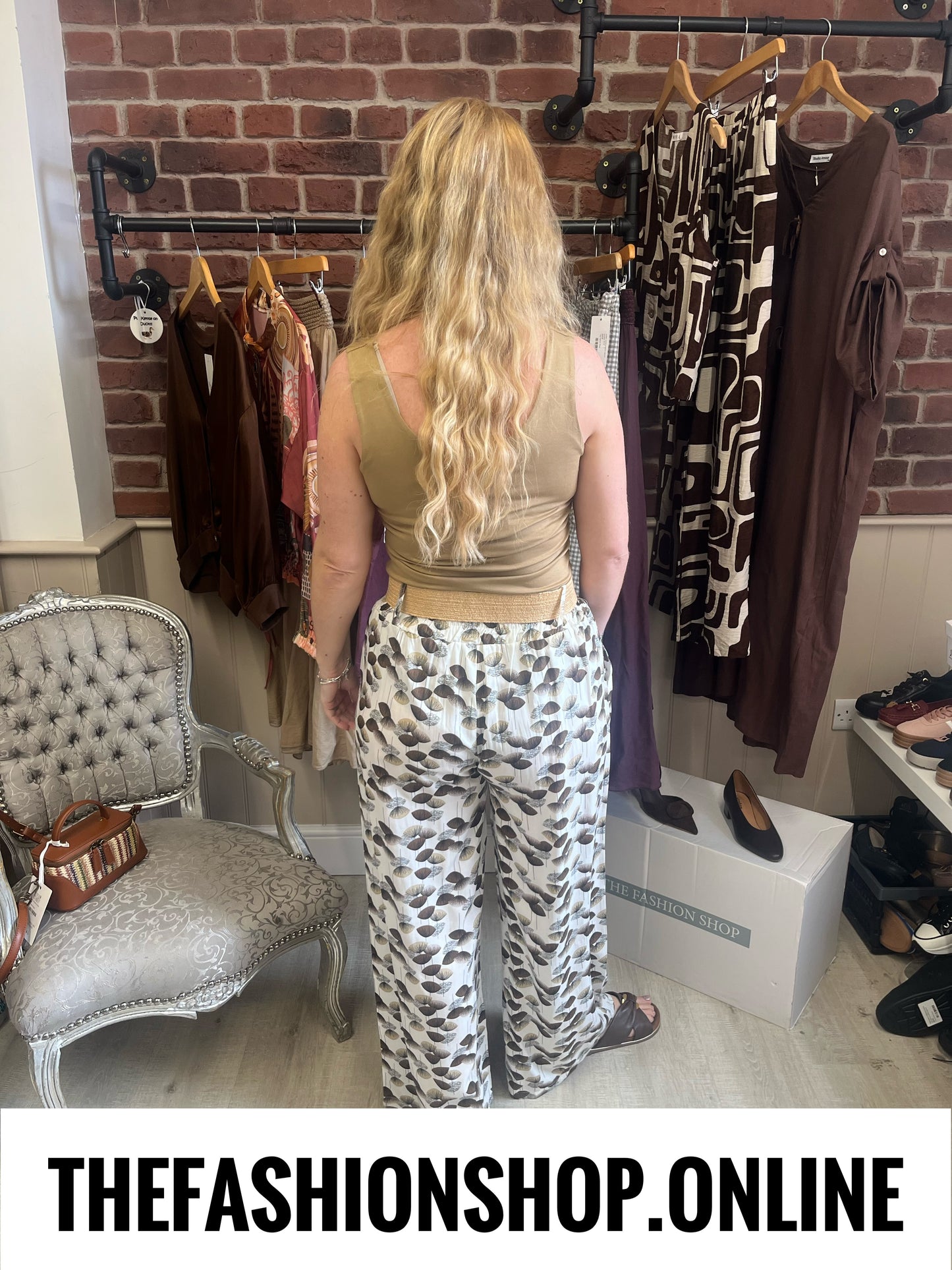 Freya ginkgo wide leg trousers with belt 10-16