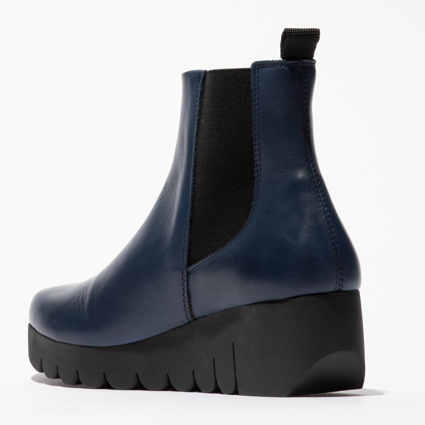 Fly Vaze Burn navy leather Chelsea boot sizes 4-8