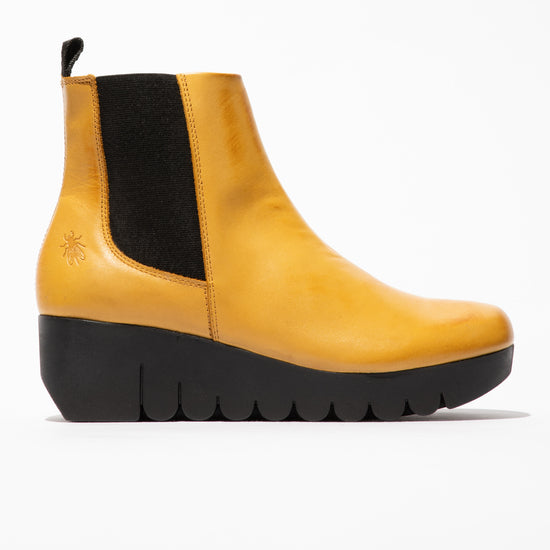 Fly of London Vaze Burn mustard leather Chelsea boot sizes 4-8