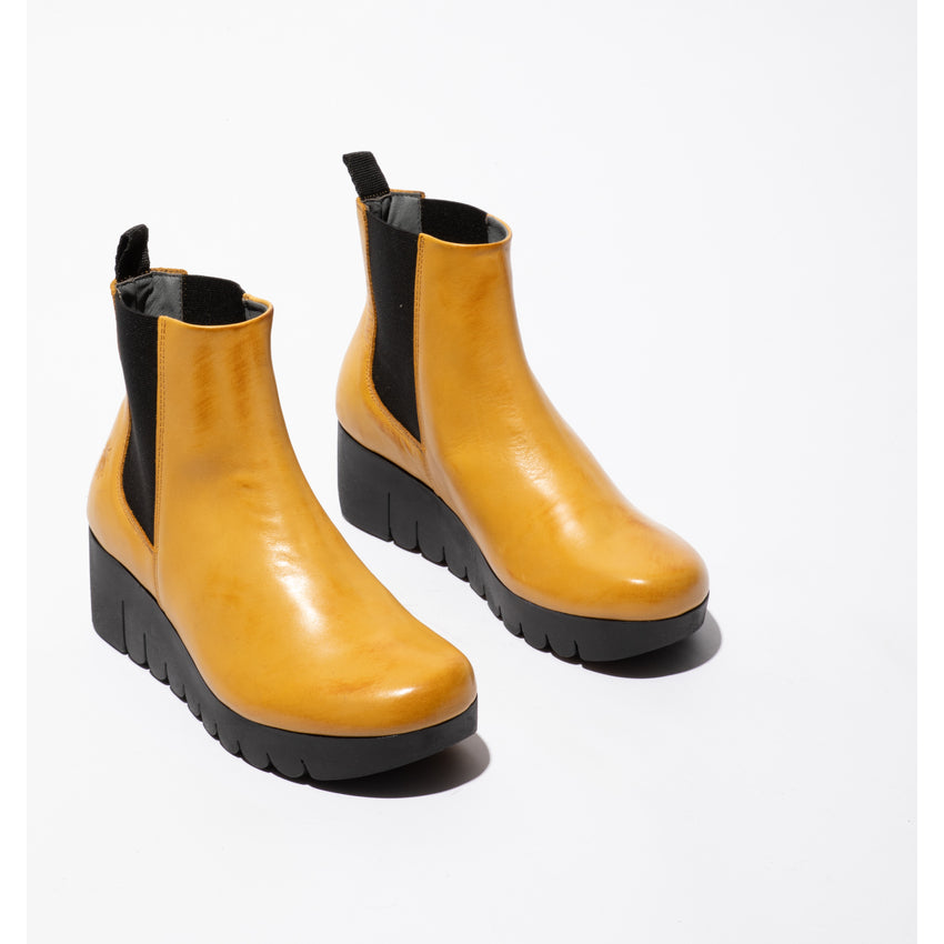 Fly of London Vaze Burn mustard leather Chelsea boot sizes 4-8