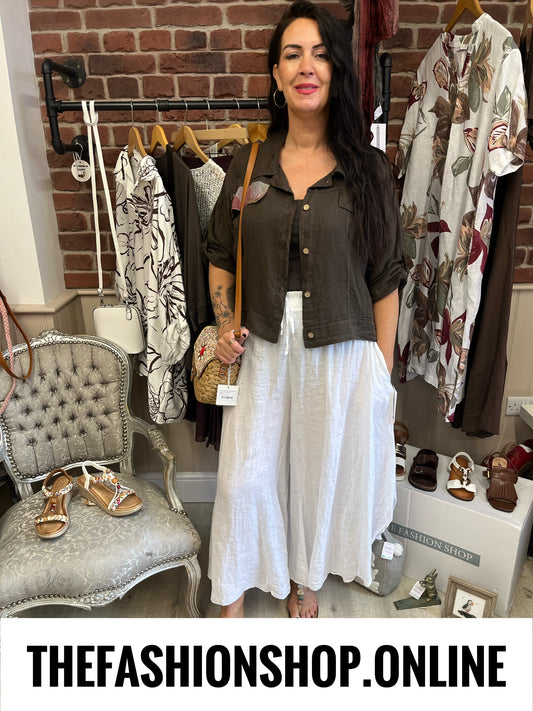 Jess brown linen jacket 10-18