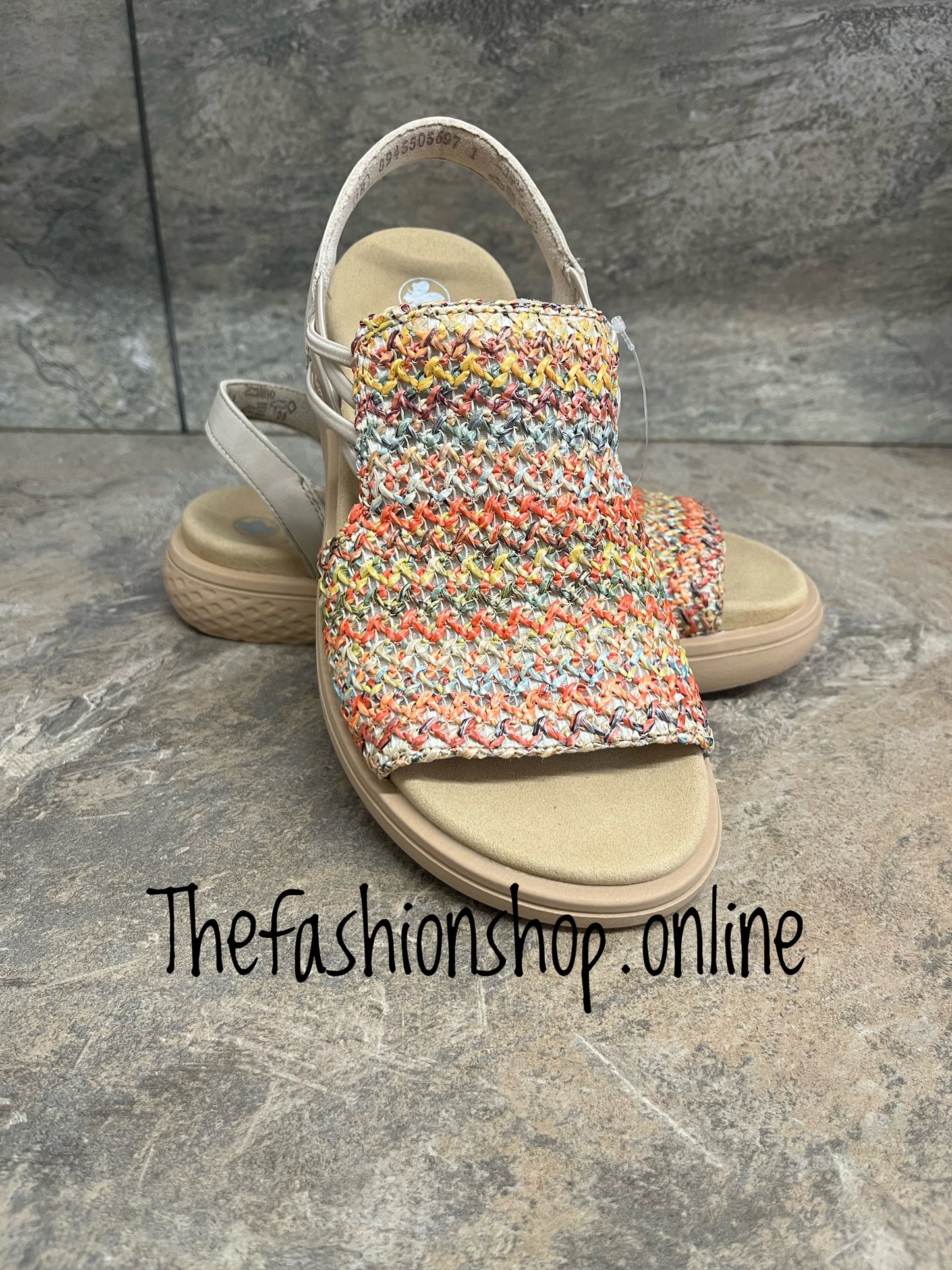 Rieker multi orange sandals sizes 4-9 (37-43)