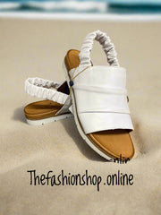 Lunar Samantha white leather sandals sizes 4-8 (37-41)