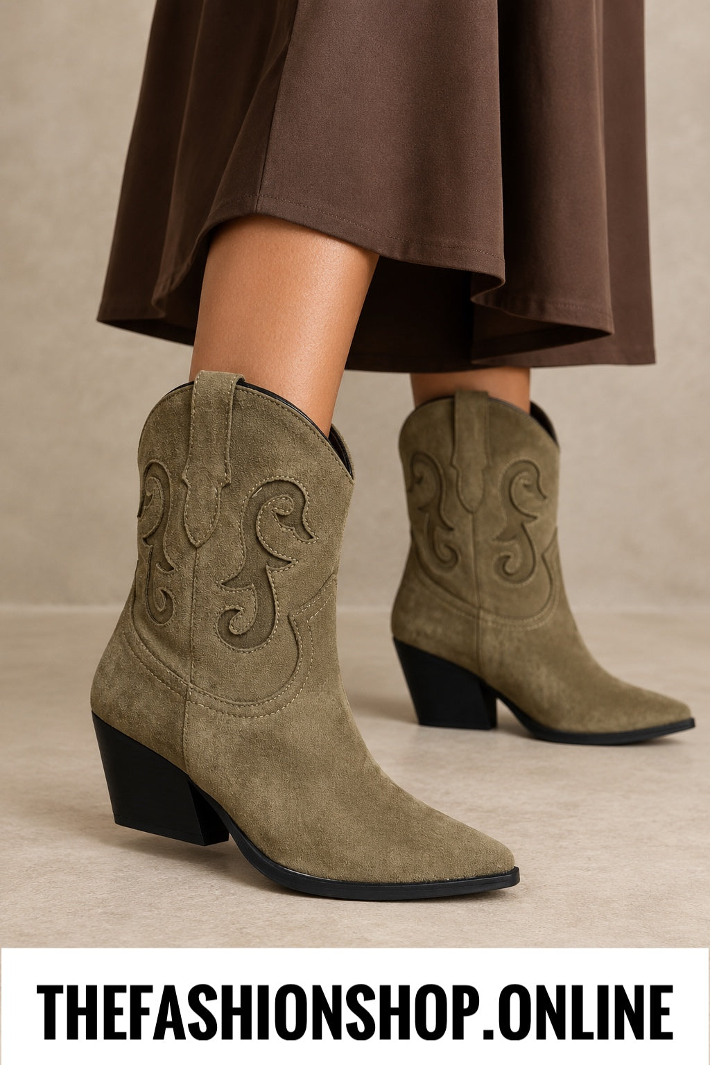 Dakota embroidered Western boots sizes 3-8 (36-41)