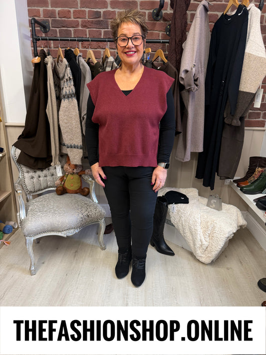 Celia wine layering knit 8-16