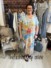 Helen blue coastal summer dress 12-18