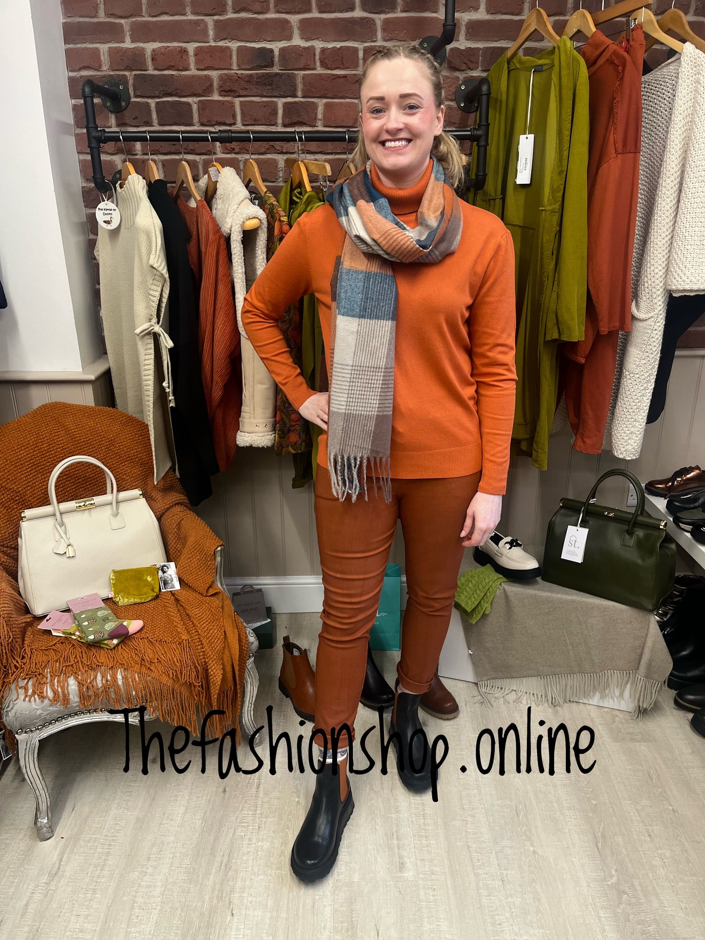 Rust polo neck jumper 12-16