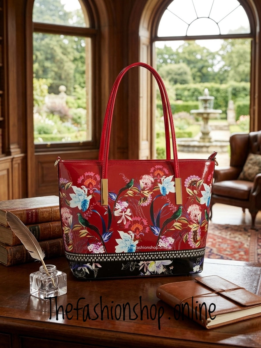 Exotic garden bag in Red