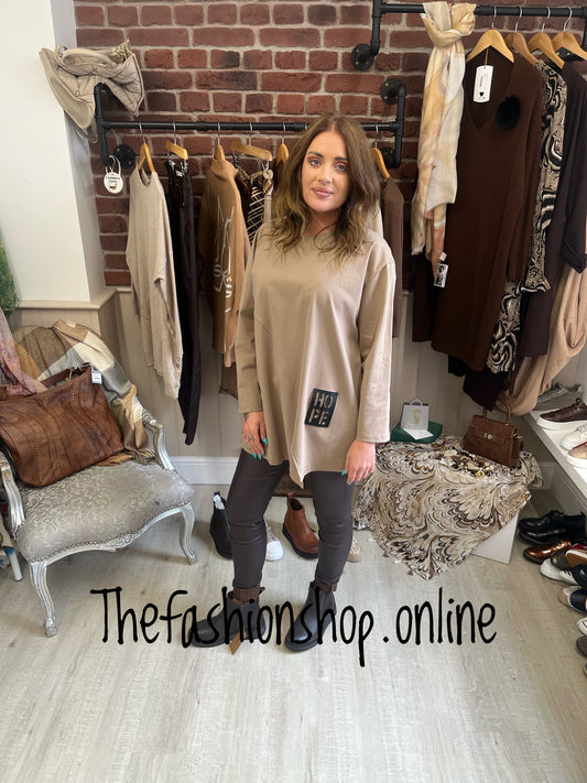 Mocha Hope long sleeve top 12-18