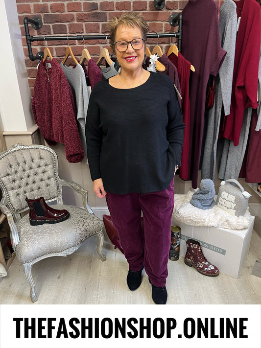 Maria mulberry jumbo cord trousers 12-20